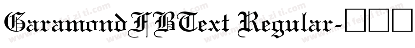 GaramondFBText Regular字体转换